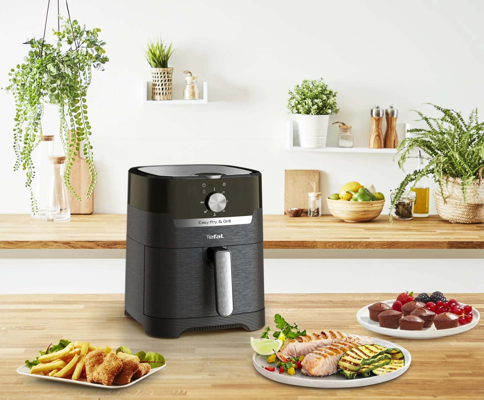 Gruzdintuvė Tefal Easy Fry & Grill Classic EY501815, Juodos spalvos