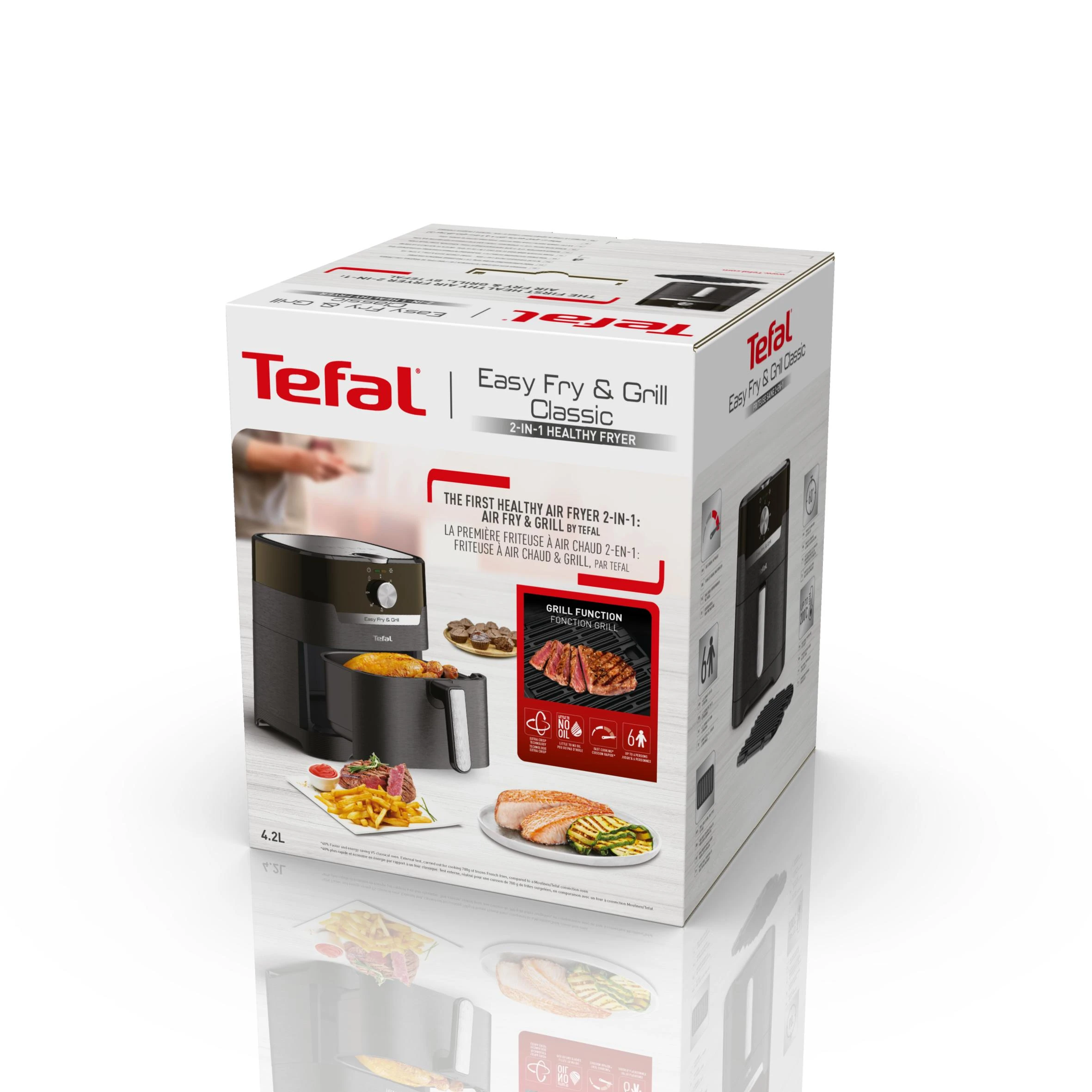 Gruzdintuvė Tefal Easy Fry & Grill Classic EY501815, Juodos spalvos