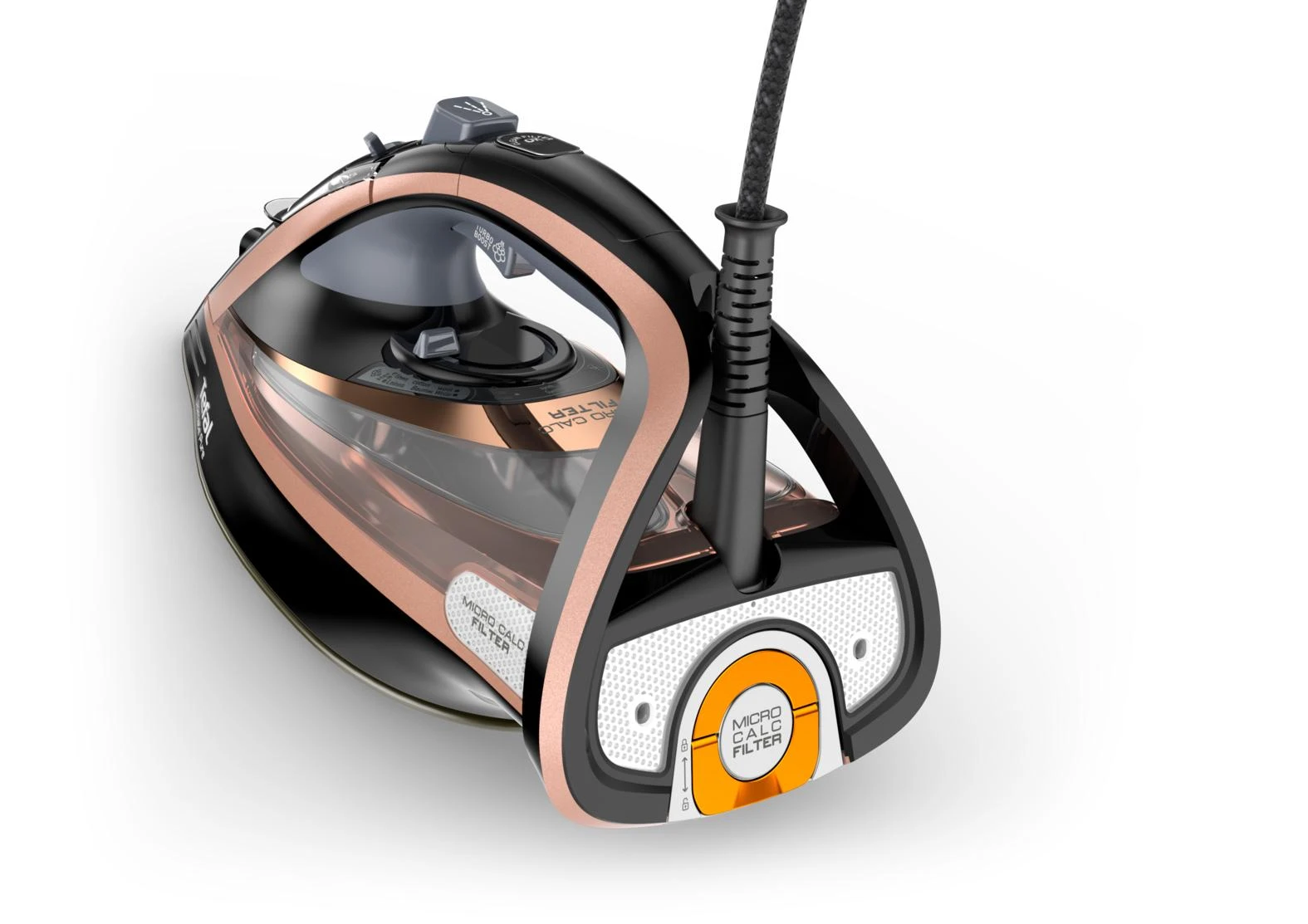 Garų lygintuvas Tefal Ultimate Pure FV9845E0 | 3200 W | Vandens talpa 350 ml | Juogas/rausvai auksinis