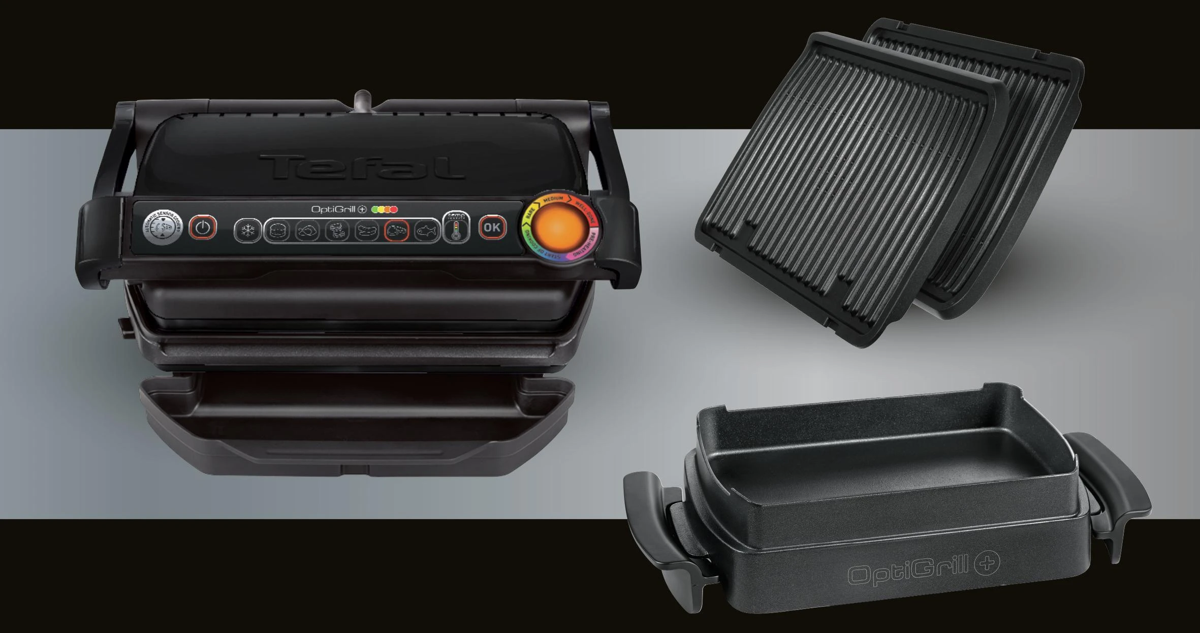 Elektrinė kepsninė Tefal OptiGrill+ Snacking&Baking (GC714834)