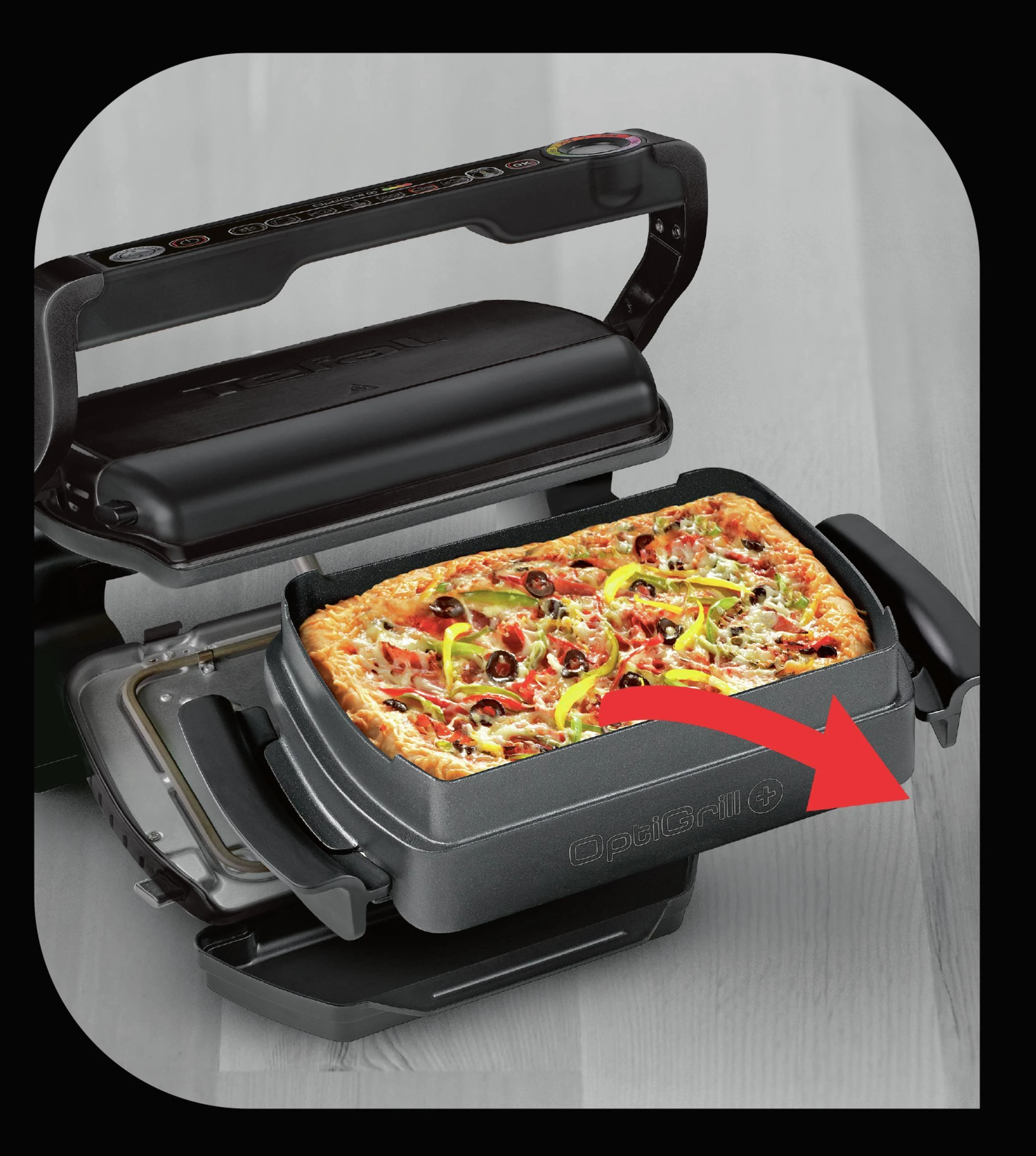 Elektrinė kepsninė Tefal OptiGrill+ Snacking&Baking (GC714834)