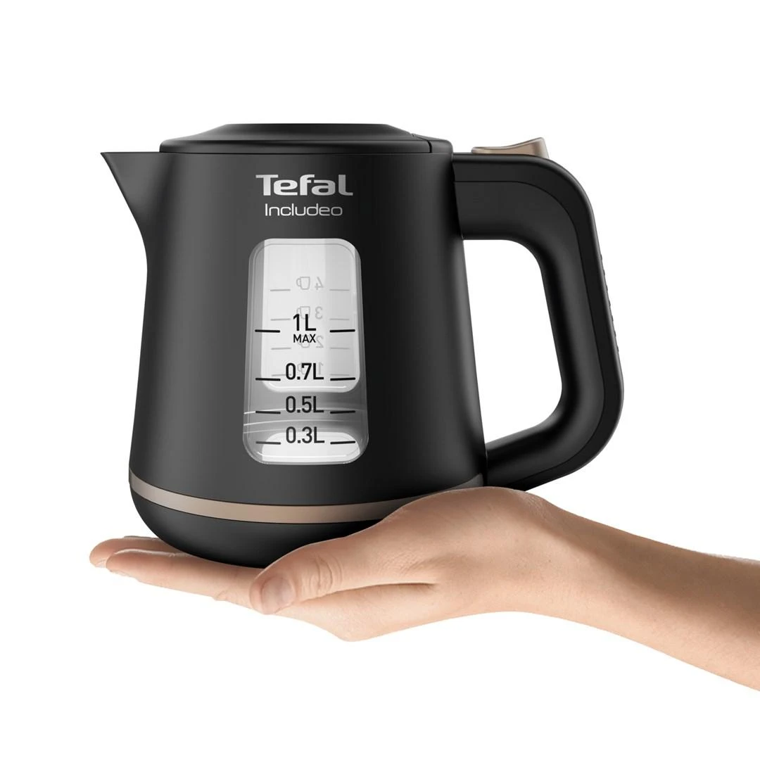 TEFAL | Virdulys | KI533811 | Electric | 2400 W | 1 L | Plastic | 360° rotational base | Juodas
