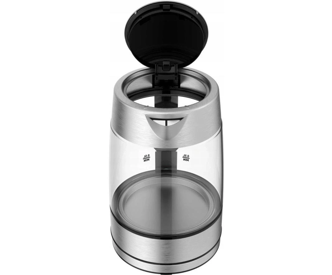 TEFAL | Virdulys | KI772D | Elektrinis | 2400 W | 1,7 l | Stiklas | 360° besisukantis pagrindas | Juodas/Nerūdijančio plieno