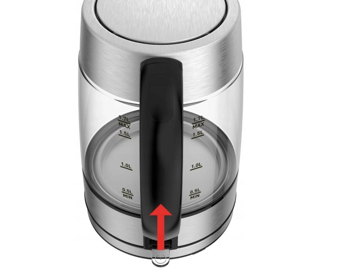 TEFAL | Virdulys | KI772D | Elektrinis | 2400 W | 1,7 l | Stiklas | 360° besisukantis pagrindas | Juodas/Nerūdijančio plieno