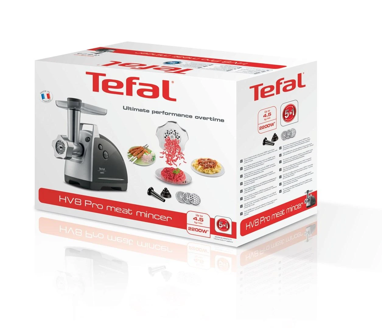 Mėsmalė TEFAL Meat Mincer | NE688 | Pilkas | 2200 W | Greičių skaičius 1 | Throughput (kg/min) 4.5