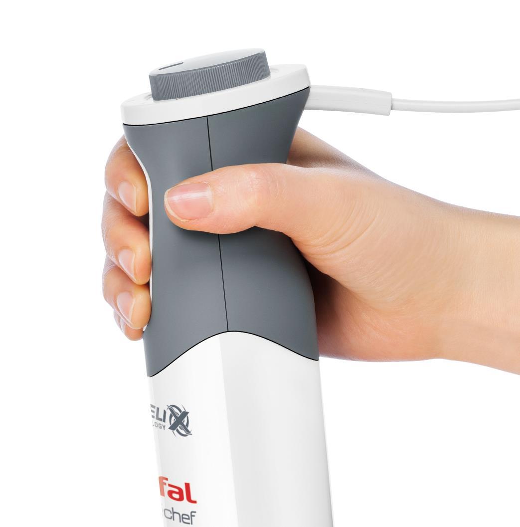 Plakiklis TEFAL | Maišytuvas | Optichef 3-in-1 HB643138 | Hand Maišytuvas | 800 W | Greičių skaičius 20 | Turbo mode | Chopper | Baltas/Pilkas