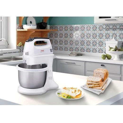 Virtuvinis kombainas TEFAL HT312138 Quickmix | Hand Mixer | 300 W | Greičių skaičius 5 | Turbo mode | Baltas/Nerūdijantis plienas