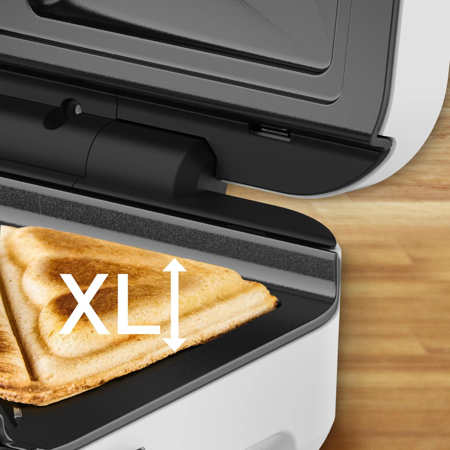 Sumuštinių keptuvas TEFAL | Vaflių gaminimo užkandis XL | SW701110 | 850 W | Kepinių skaičius 2 | Belgija | Baltas/Pilkas