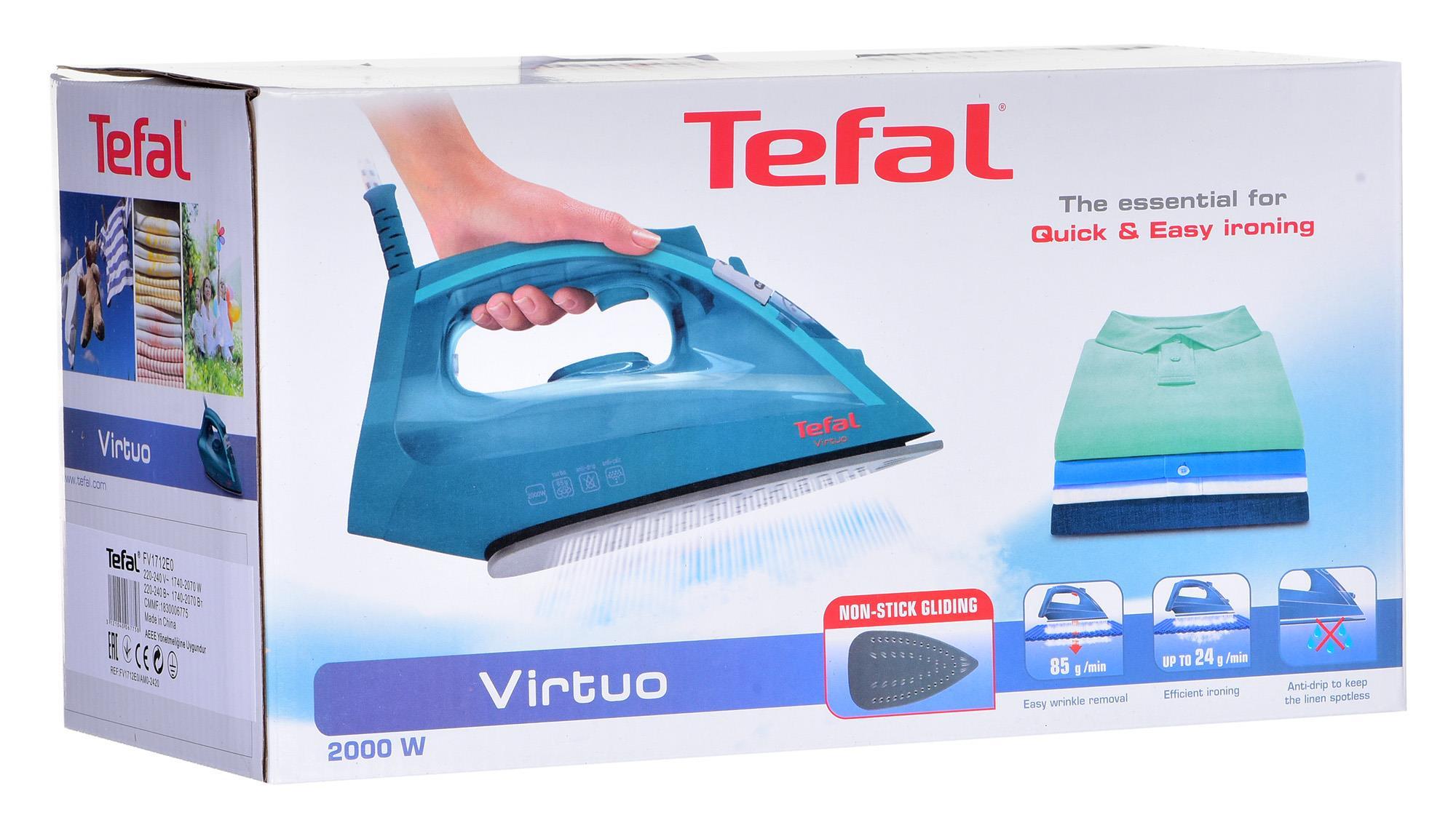 TEFAL FV1712 Garų lygintuvas, 2000 W, Vanduo tank capacity 200 ml, Continuous steam 24 g/min, Steam boost performance 85 g/min, Žalias