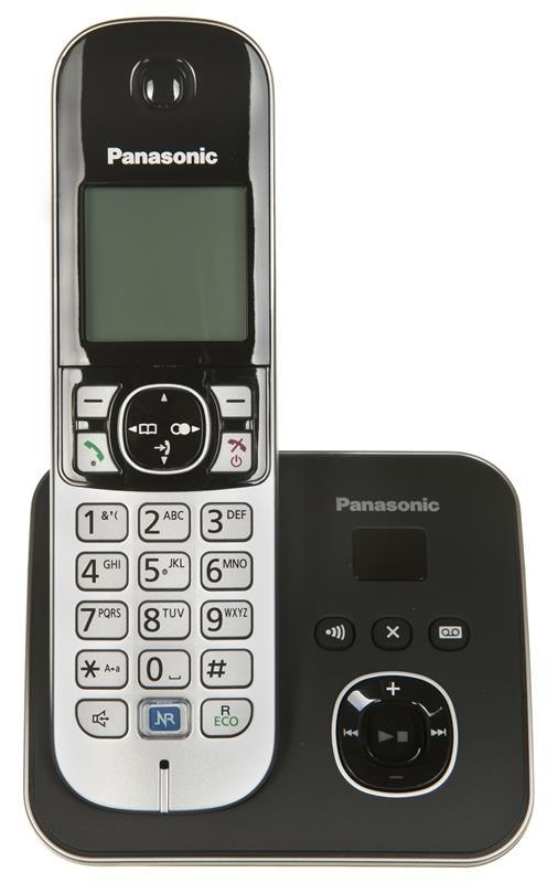 Fiksuotas telefonas Panasonic KX- TG6821PDB Juodieji ir sidabriniai