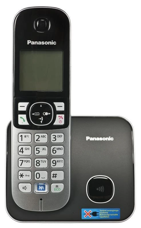 „Panasonic“ belaidis telefonas | KX-TG6811PDB | Integruotas ekranas | Juodas