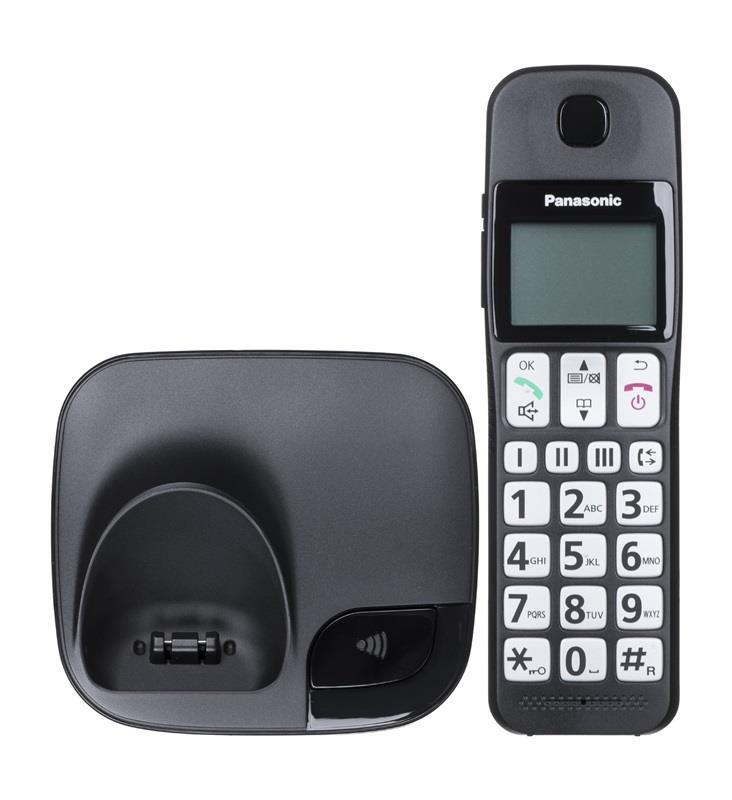Panasonic KX-TGE110PDB juoda, žema kaina | Varle.lt