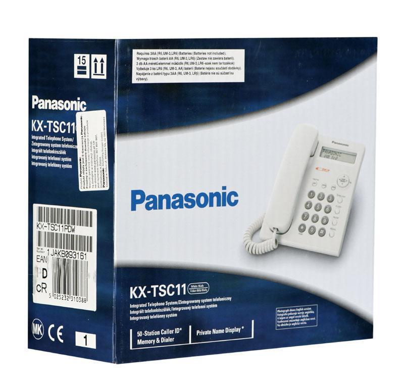 Telefonas - Panasonic KX-TSC11 skambinimo ID laidinis baltas