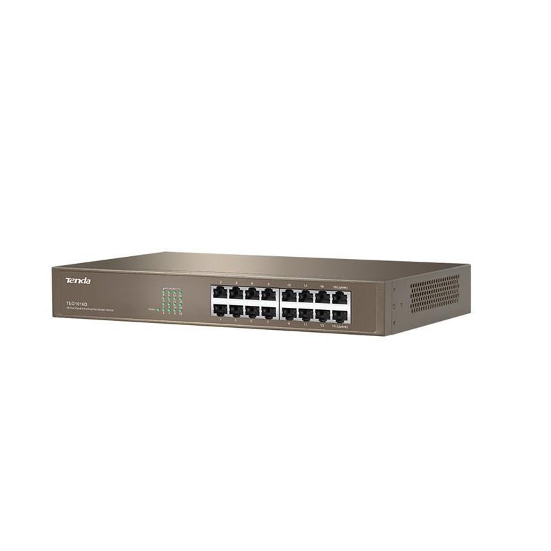 Šakotuvas Tenda 16-port Gigabit Ethernet Switch Unmanaged Mėlyna