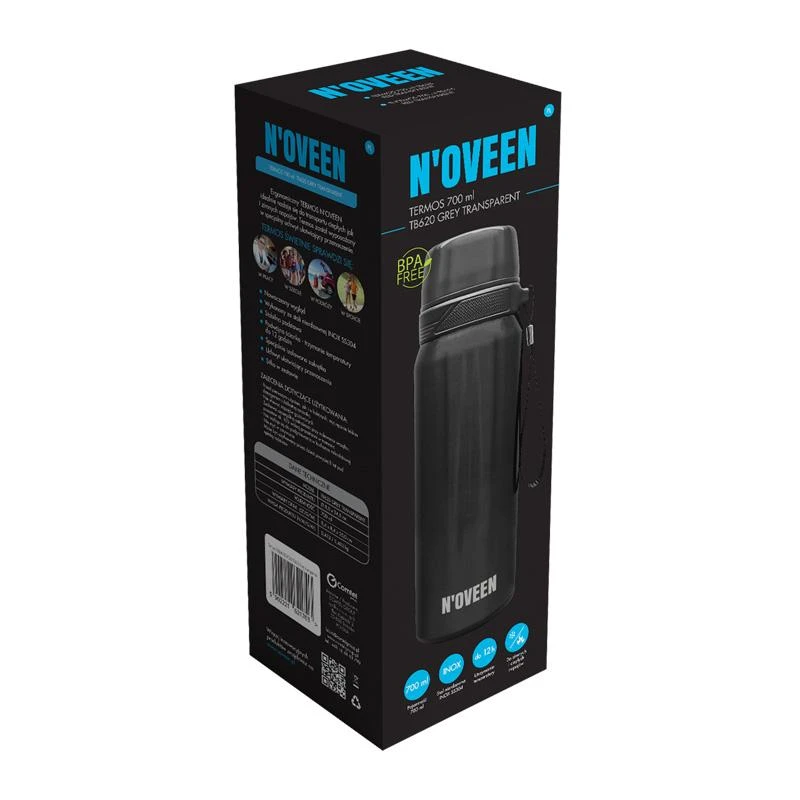 Noveen TB620 termo butelis 700 ml pilkas