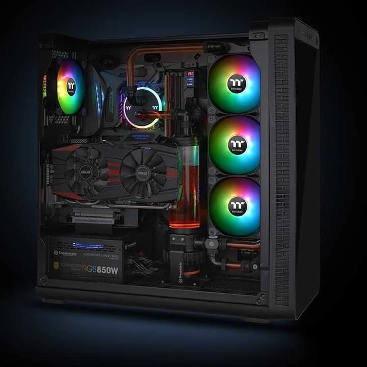 „Wentylator Thermaltake Pure Plus 14 RGB 3 vnt. + šakotuvas“ (CL-F064-PL14SW-A)