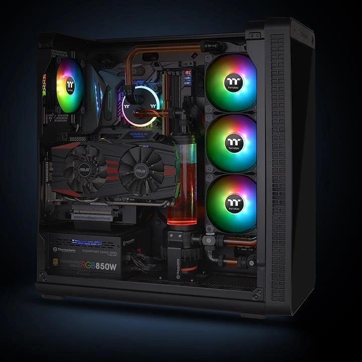„Wentylator Thermaltake Pure Plus 14 RGB 3 vnt. + šakotuvas“ (CL-F064-PL14SW-A)