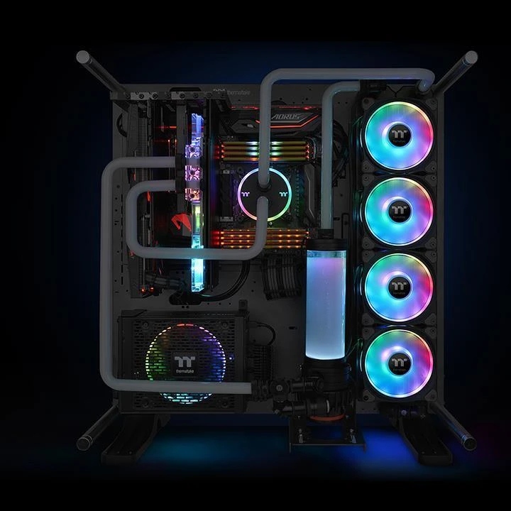 „Wentylator Thermaltake Riing Duo 14 RGB 3-pack + Hub“ (CL-F078-PL14SW-A)