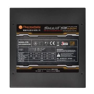 Maitinimo šaltinis Thermaltake Smart SE Gold 630W 80+ Gold