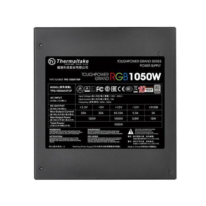 Maitinimo blokas  Thermaltake Toughpower Grand Riing 1050W PS-TPG-1050F1FAPE-1 (1050 W, 140 mm)