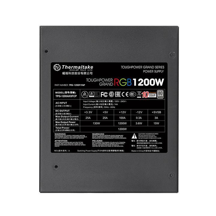 Power supply Thermaltake Toughpower Grand Riing 1200W PS-TPG-1200F1FAPE-1 (1200 W, Active, 140 mm)