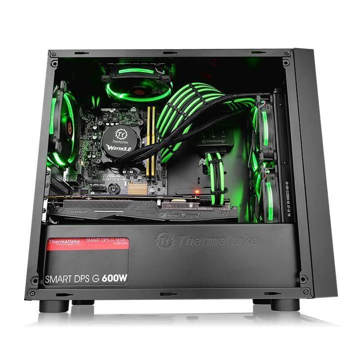 Housing Thermaltake Versa H17 Window CA-1J1-00S1WN-00 (Micro ATX, Mini ATX, juodos spalvos)