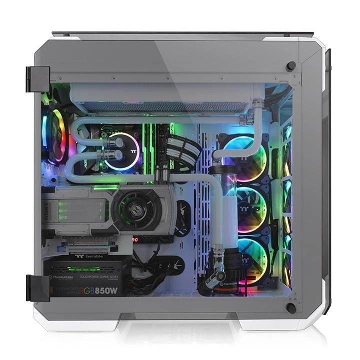 Thermaltake View 71 Riing grūdintas stiklas, sniegas