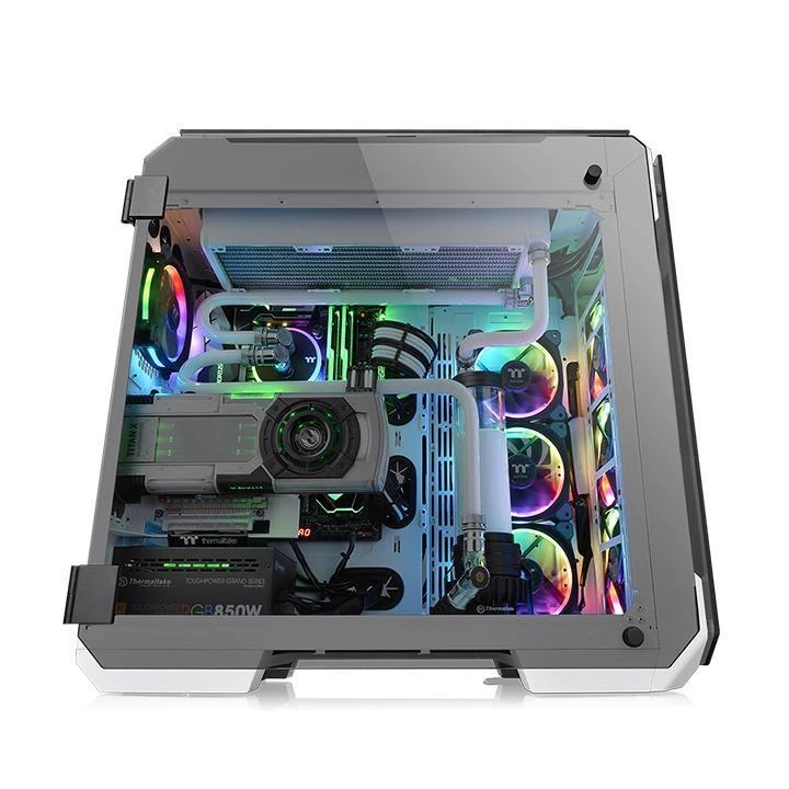 Thermaltake View 71 Riing grūdintas stiklas, sniegas