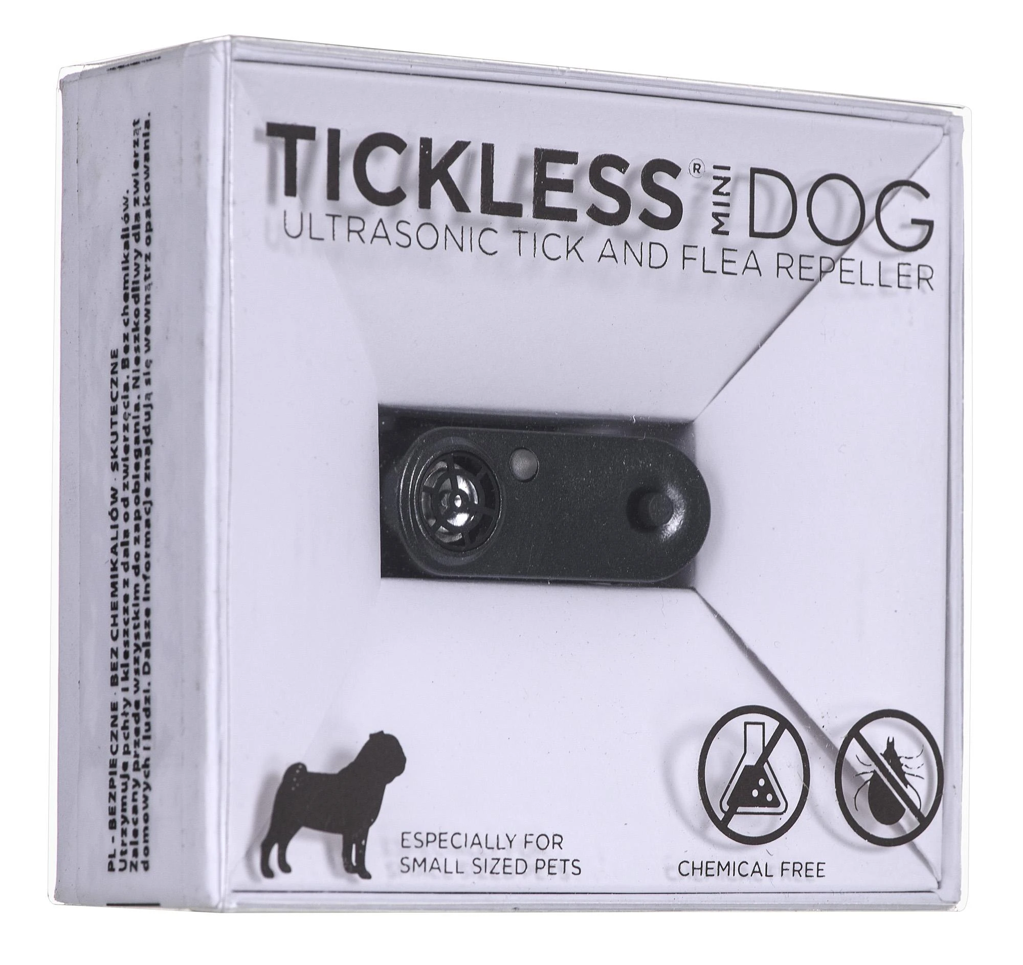 TickLess MINI Dog ultragarsinis šunų pakabukas nuo erkių ir blusų, juodos sp.