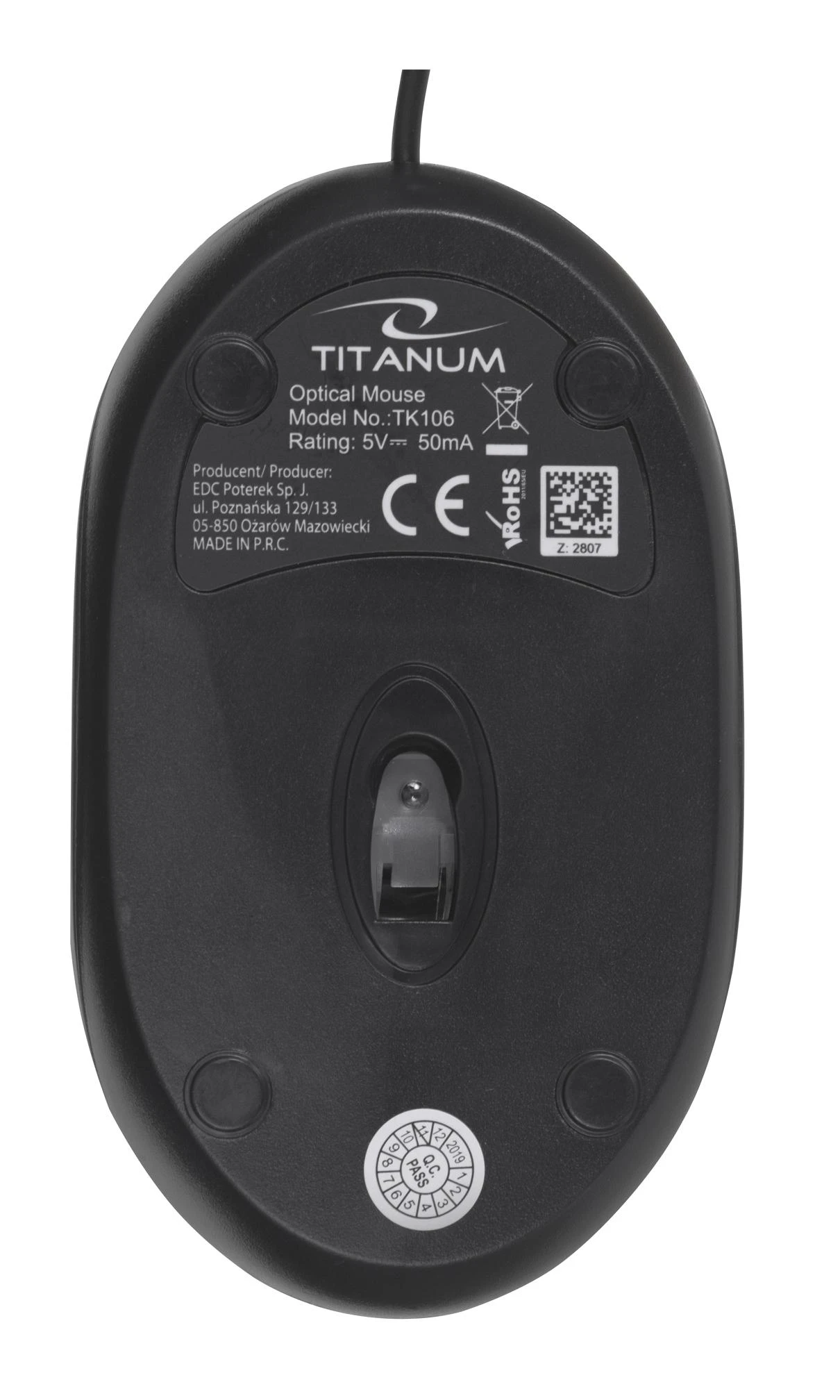 TITANUM TK106 klaviatūra su pele USB Juodas