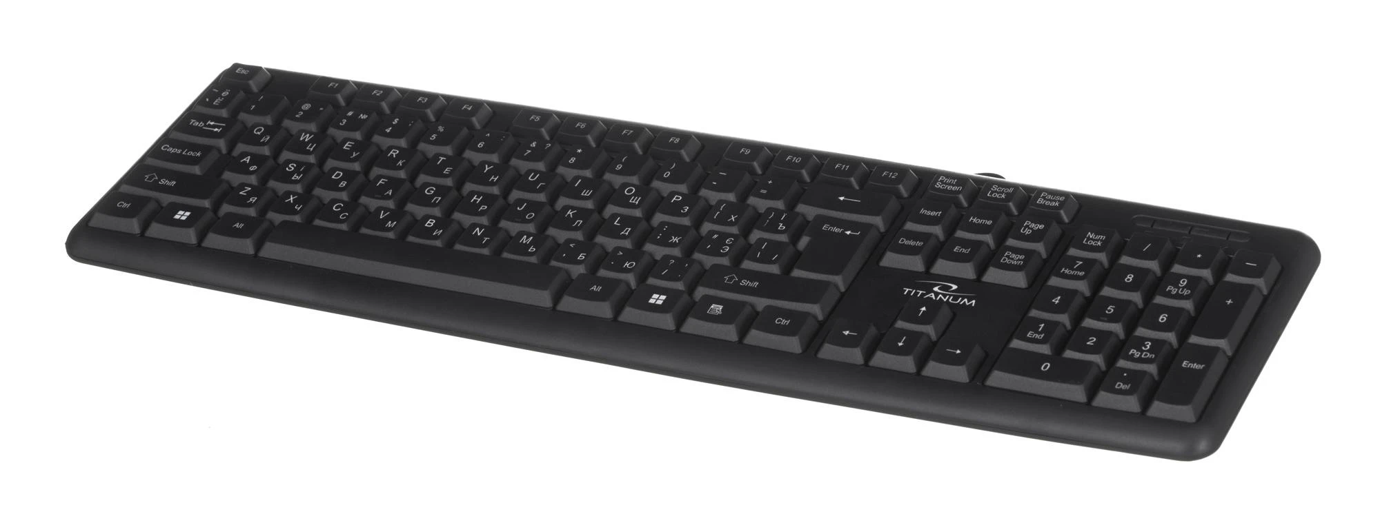 TITANUM TK106 klaviatūra su pele USB Juodas