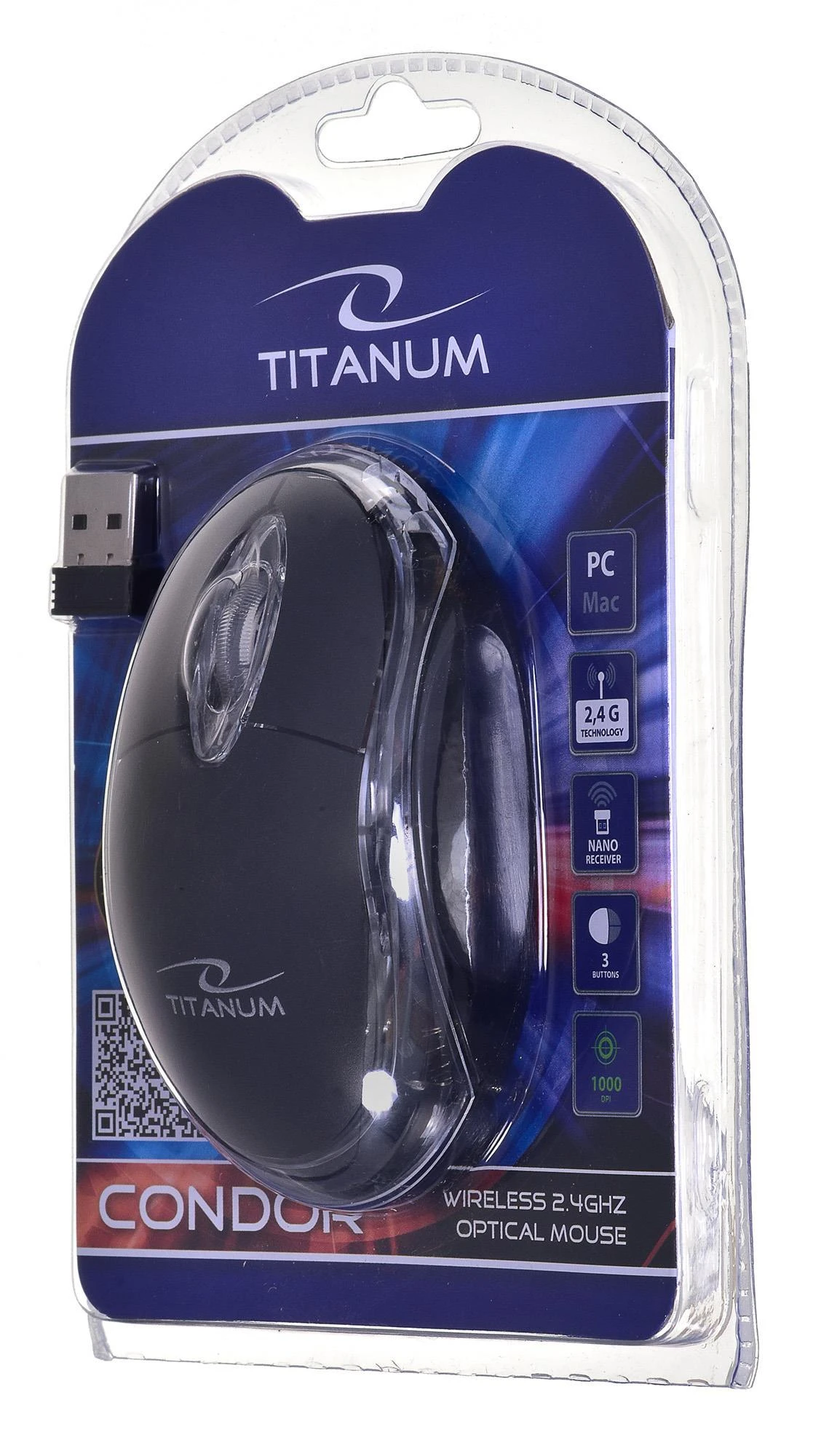 Titanum Bevielė optinė pelė USB Esperanza