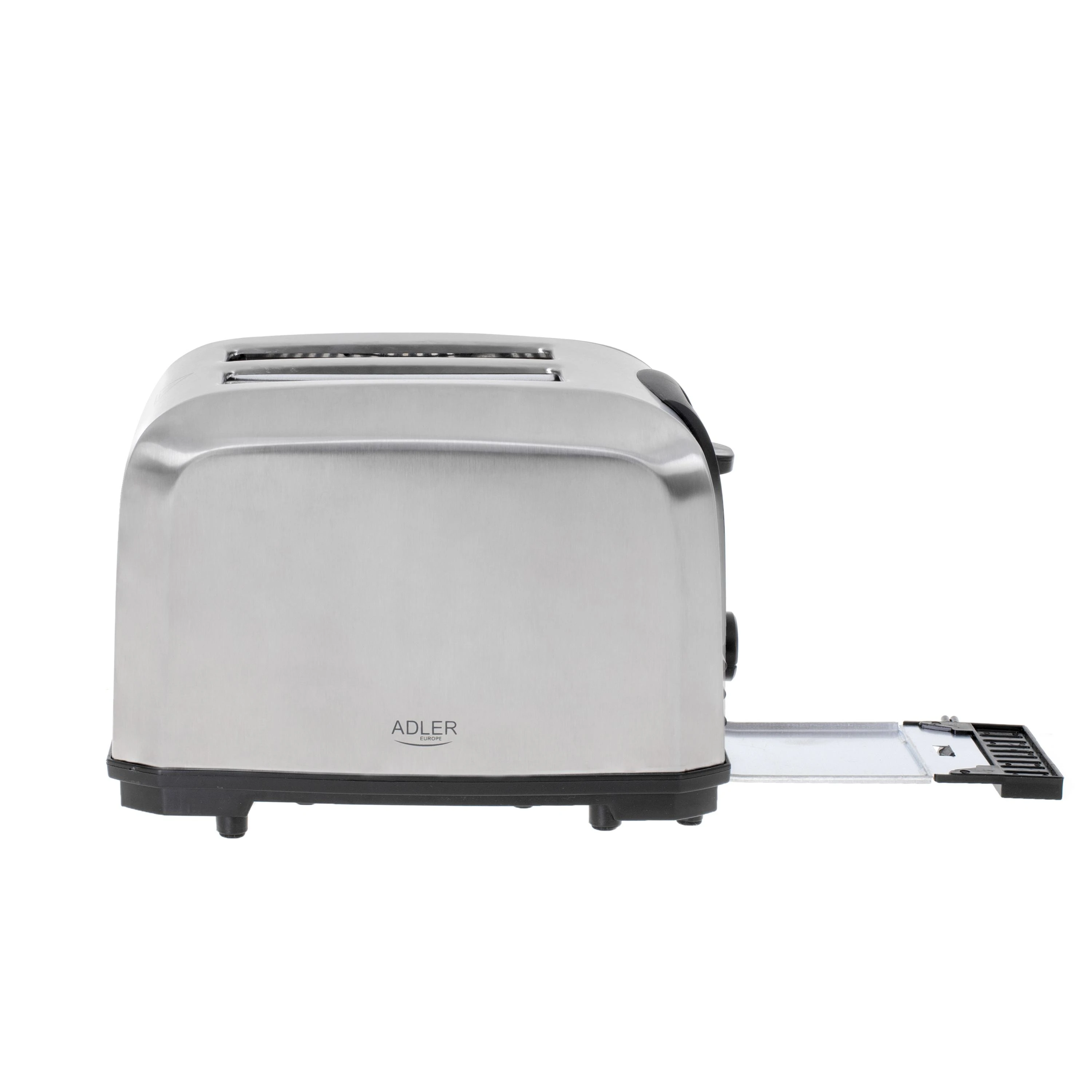 Skrudintuvas Adler Toaster AD 3222 Power 700 W Number of slots 2 Housing material Nerūdijantis plienas Sidabrinis