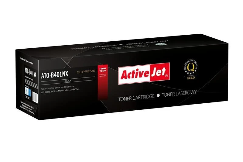 Toneris Activejet ATO-B401NX (replacement OKI 44992402, Supreme, 2500 pages, juodas)