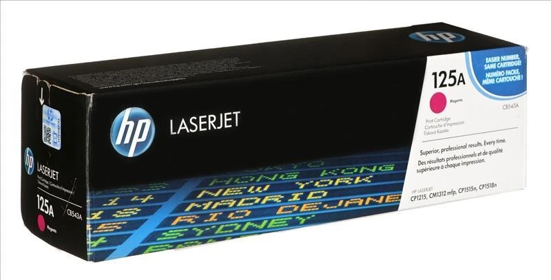 Hewlett Packard (HP) HP 125A Magenta Toneris Cartridge, 1400 puslapių, Color LaserJet CP1210, CP1510, CM1312