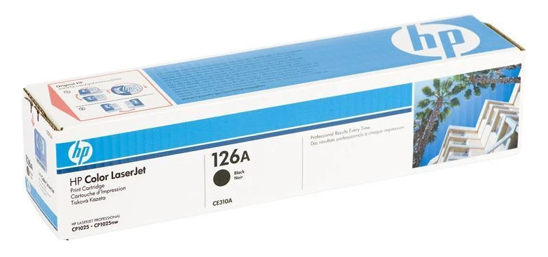Hewlett Packard (HP) HP 126A Juodas Tonerio Kasetė, 1200 Puslapių, Tinka HP Color LaserJet CP1025, Pro100, Pro200, M275 Serijoms