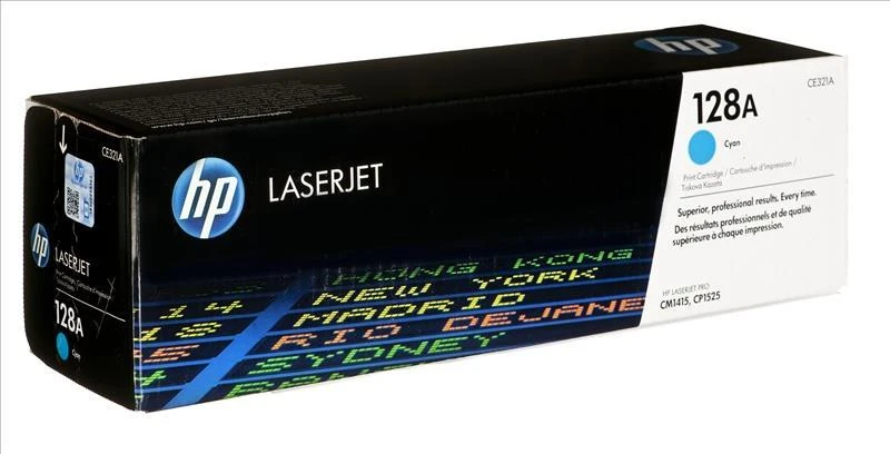 Hewlett Packard (HP) HP 128A, skirtas Color LaserJet CM1415 / CP1525 serijai Toneris Cyan (1 300 puslapių)