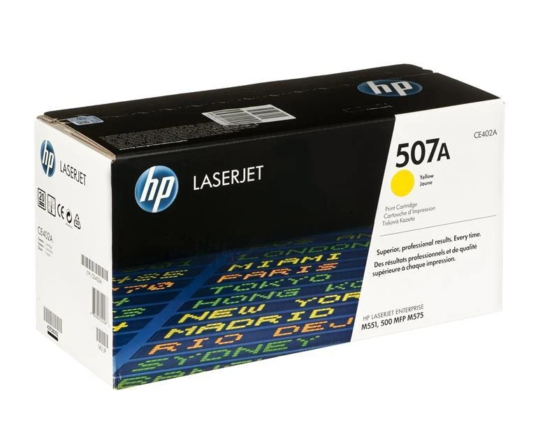 Hewlett Packard (HP) HP 507A Geltona Toneris Cartridge, 6000 puslapių, skirta HP LaserJet Enterprise 500 color M551