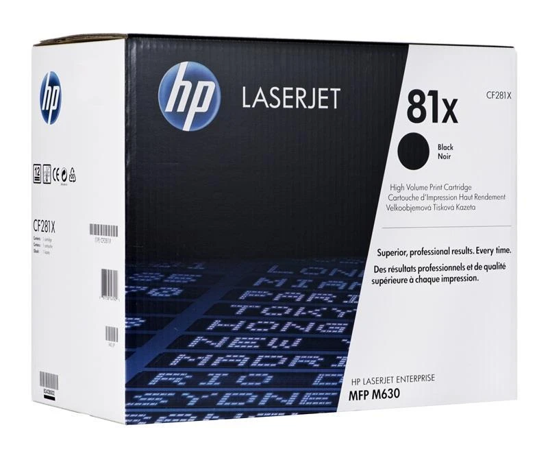 Hewlett Packard (HP) HP 81X High Yield Juodas Originali LaserJet M605/M606 dažų kasetė (~25 000 puslapių)