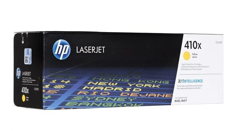 „Hewlett Packard“ (HP) HP 410X didelio našumo „Geltona“ originali „LaserJet“ dažų kasetė (5 000 puslapių)