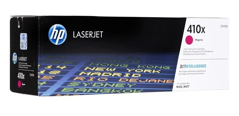 Hewlett Packard (HP) HP 410X didelės našumo purpurinė originali LaserJet dažų kasetė (5 000 puslapių)