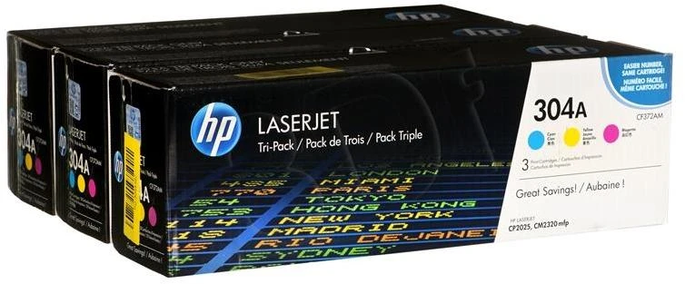 Hewlett Packard (HP) HP 304A, skirtas Color LaserJet CP2025 / CM2320 serijai C,Y,M (kiekvienas 2 800 puslapių)