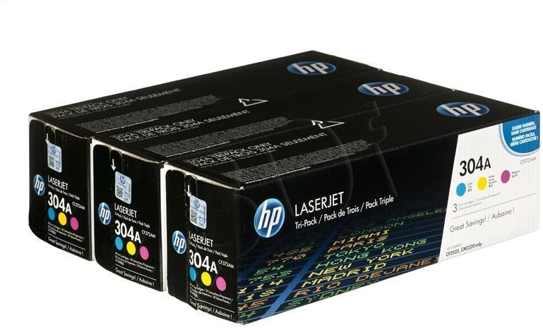 Hewlett Packard (HP) HP 304A, skirtas Color LaserJet CP2025 / CM2320 serijai C,Y,M (kiekvienas 2 800 puslapių)