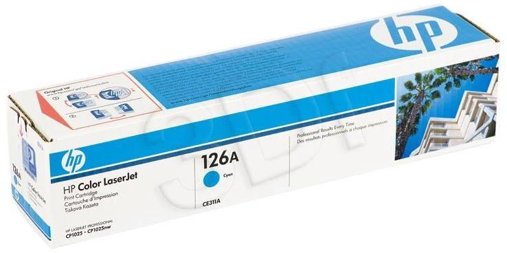 Hewlett Packard (HP) HP 126A žydra tonerio kasetė, 1000 puslapių, skirta HP Color LaserJet CP1025, Pro 100, Pro 200, M275 serijoms