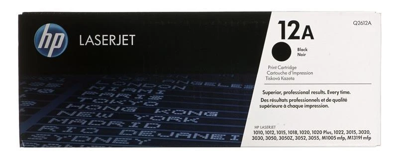 Hewlett Packard (HP) HP 12A Juodas Toneris Cartridge, 2000 pages, for LaserJet 1010,1012,1015,1018,1020,1022,3015,3020,3030,3050,3052,3055