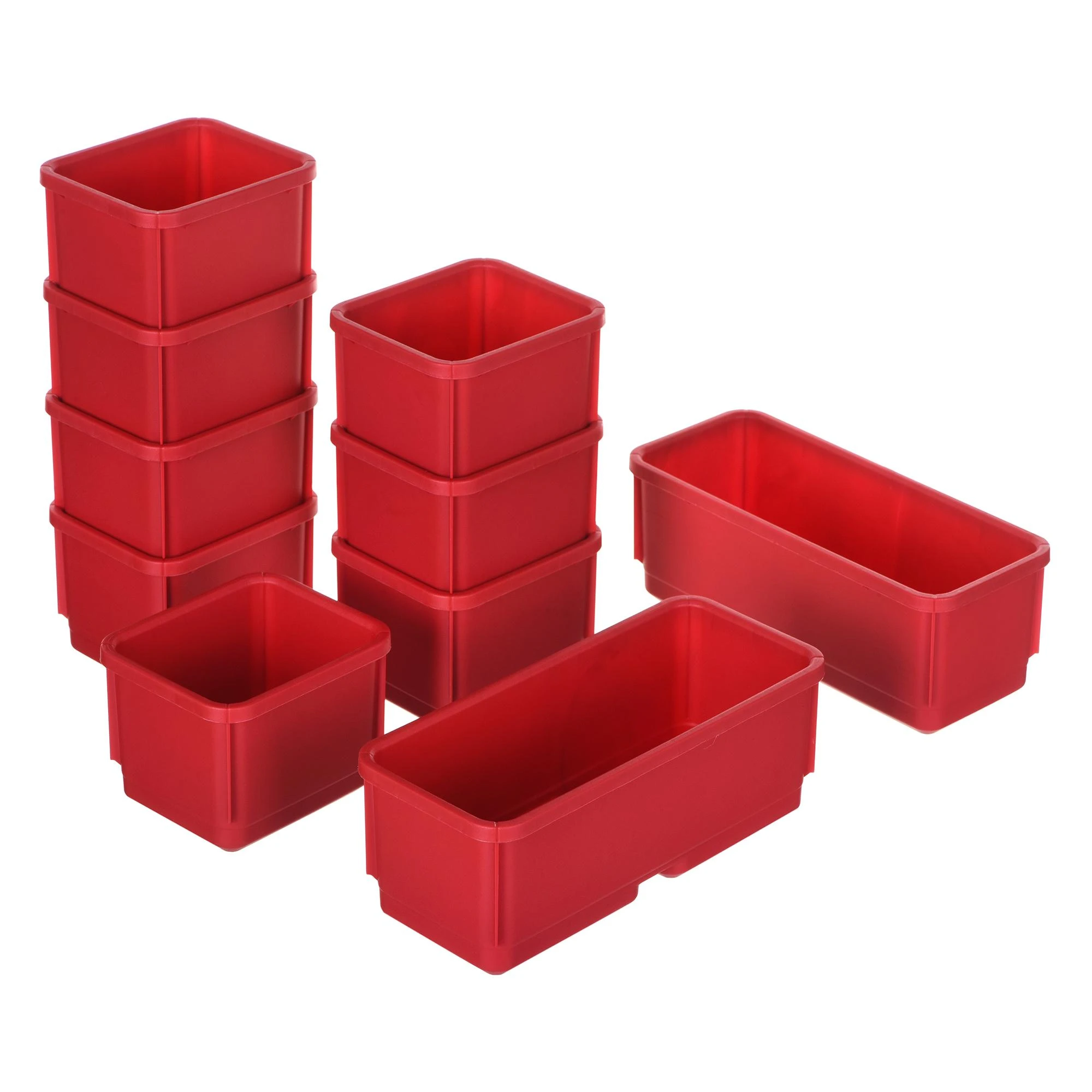 Dėžė Keter STACK N ROLL, juoda/raudona