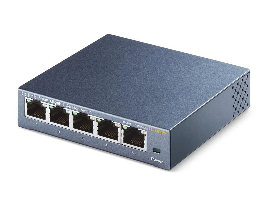 Šakotuvas Komutatorius TP-LINK, 5-port, metalinis korpusas, juodas / TL-SG105