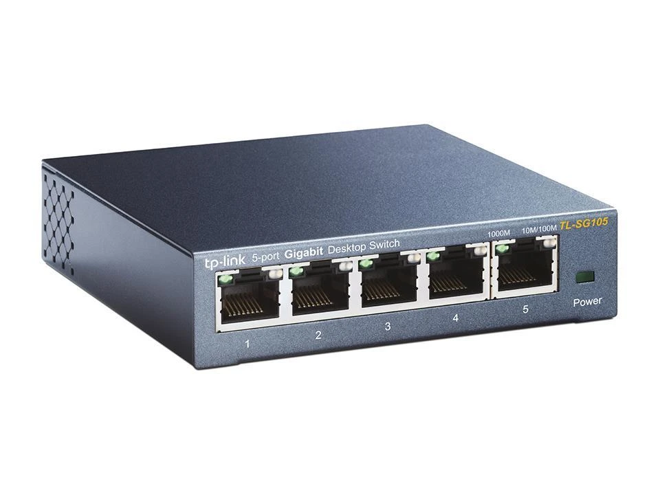 Šakotuvas Komutatorius TP-LINK, 5-port, metalinis korpusas, juodas / TL-SG105