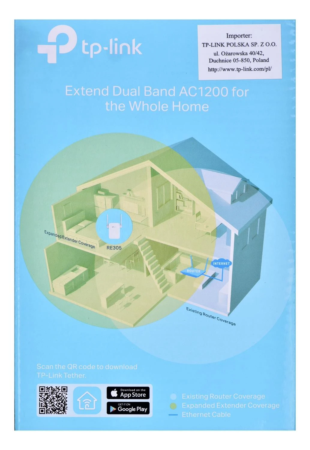 Signalo stiprintuvas TP-Link AC1200 Wi-Fi Range Extender