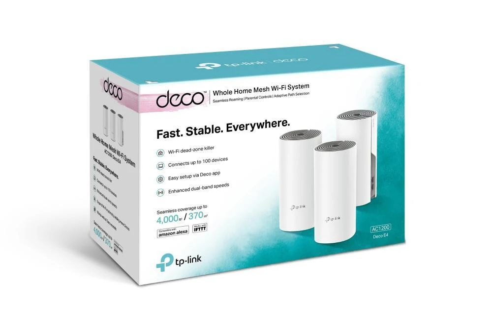 Maršrutizatorius TP-LINK AC1200 viso namo tinklelio „Wi-Fi“ sistema „Qualcomm“ CPU 867 Mbps, 5 GHz + 300 Mbps, 2,4 GHz 2 10/100 Mbps prievadai 2 vidinės antenos